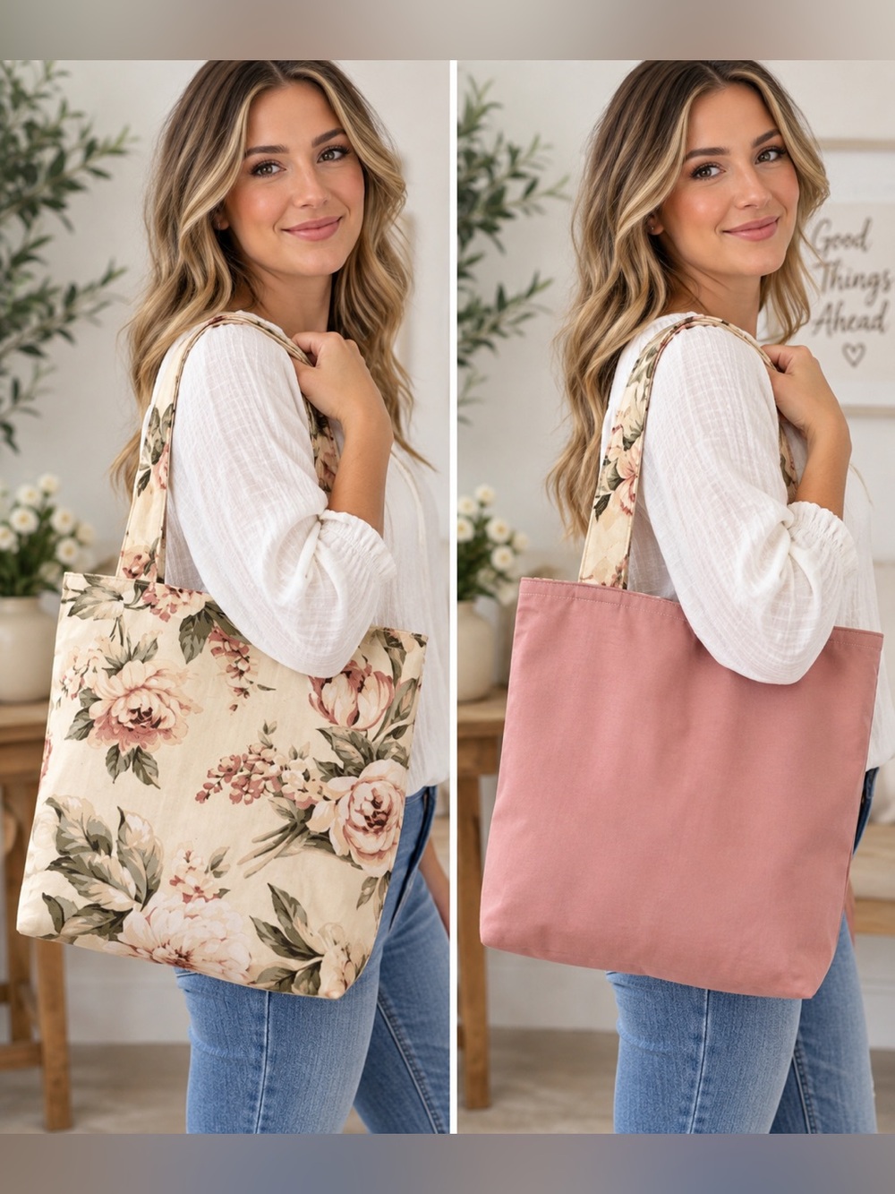 World Totes Reversible Tote Bag – 12” x 12”